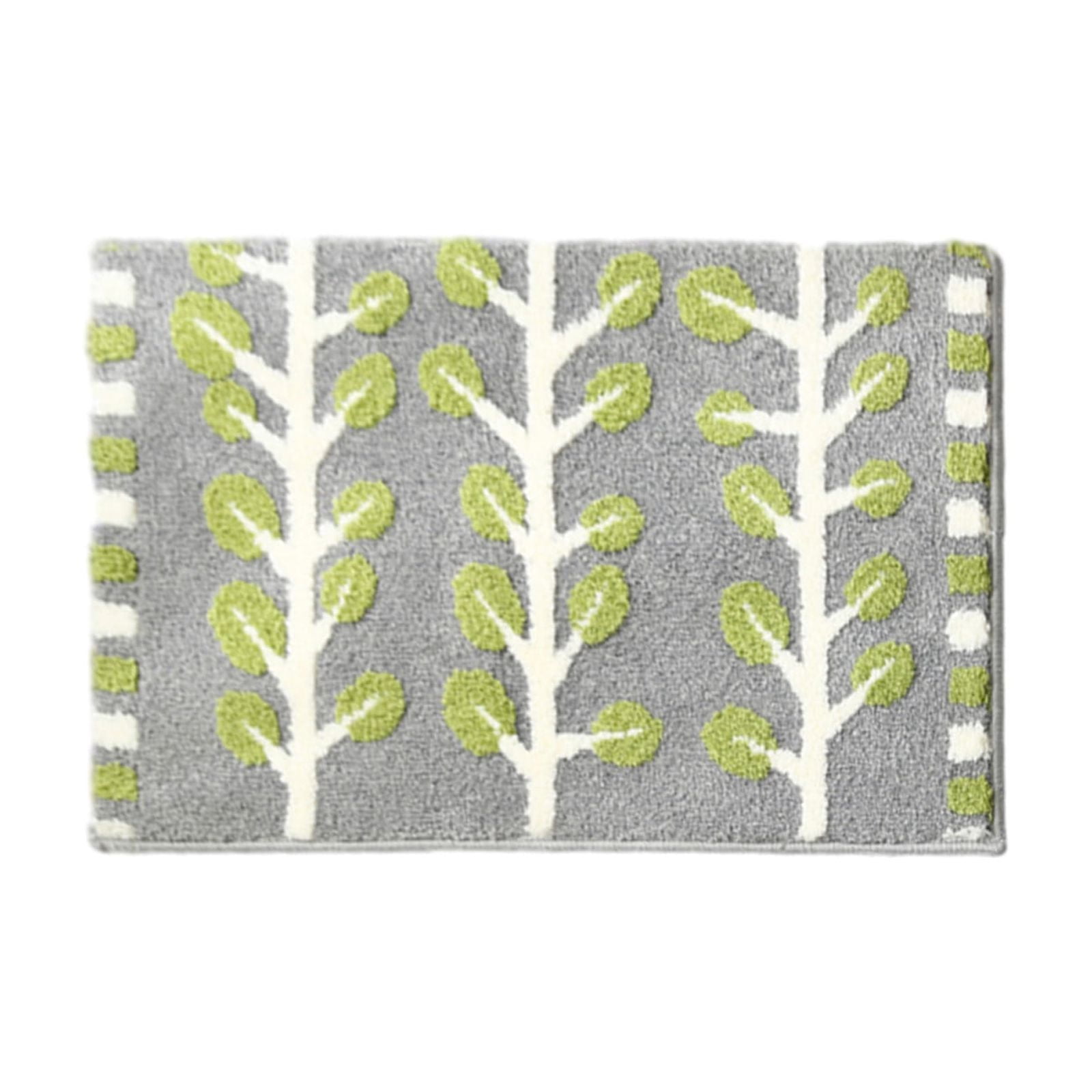 JeashCHAT Bathroom Rug Green Tropical Leaf Plush Microfiber Small