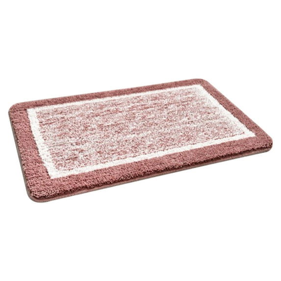 JeashCHAT Bathroom Rug , Non-Slip Bath Mat for Bathroom, Soft Absorbent Thick Bath Rug, Plush Rug for Bathtub Shower, Machine Washable, Easier to Dry (16"x24", Pink)