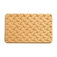 thumbnail image 1 of JeashCHAT Bathroom Rug Non-Slip Super Soft and Water Absorbent Bath Mat for Bathroom, Fluffy Plush Bath Rug for Bathroom Floor, Tub and Shower, 16" x 24", Yellow, 1 of 6