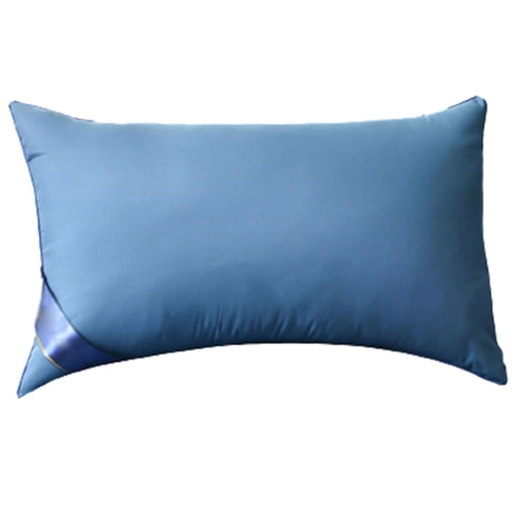 JeashCHAT Bed Pillow for Sleeping, Fluffy Pillow for Side and Back Sleepers, Super Soft Microfiber Filled Pillow Bedding for Home Bedroom Hotel Dorm Room (19"x29" Blue)