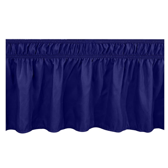 JeashCHAT Bed Skirt Wrap Around Elastic Ruffles Bed Skirt with Adjustable Elastic Belt, 15 Inch Drop, Easy to Install for Twin/Full Bed