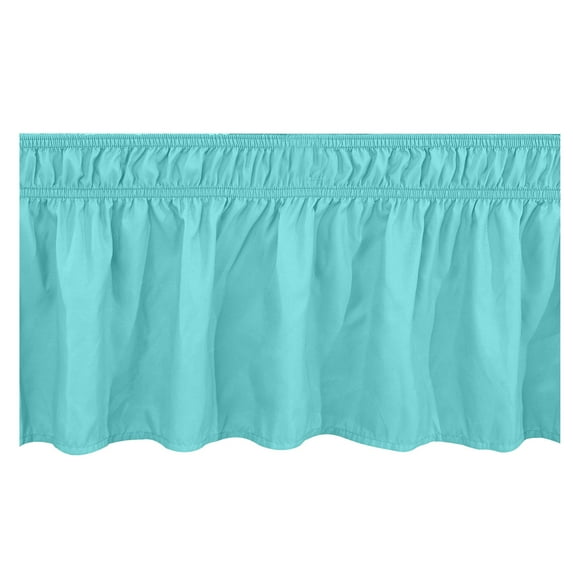 JeashCHAT Bed Skirt Wrap Around Elastic Ruffles Resistant with Adjustable Elastic Belt