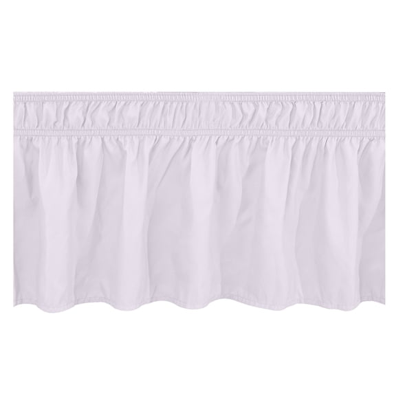 JeashCHAT Bed Skirt Wrap Around Elastic Ruffles Resistant with Adjustable Elastic Belt