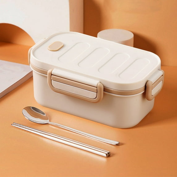 JeashCHAT Bento Lunch Box 1000ml 2 Layer 3 Compartment Lunch Containers for Adults, Leakproof Bento Box for Work, and Travel