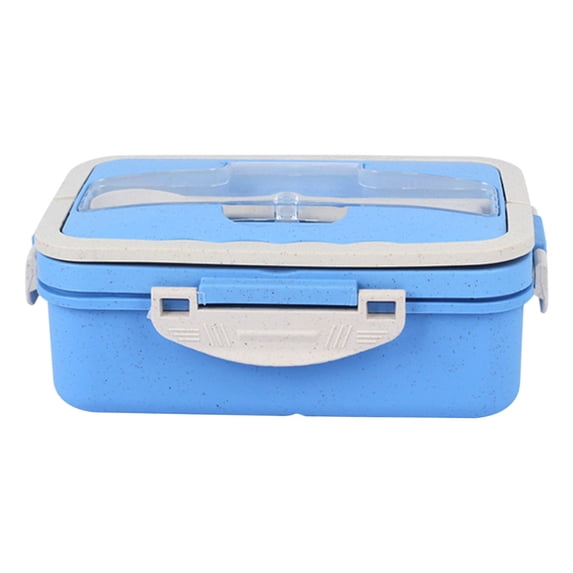 JeashCHAT Bento Lunch Box, Lunch Containers with 3 Compartments and Utensils, Reusable Snack Box Fruit Box for Picnic