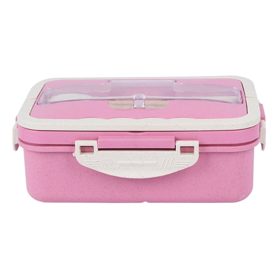 JeashCHAT Bento Lunch Box, Lunch Containers with 3 Compartments and Utensils, Reusable Snack Box Fruit Box for Picnic