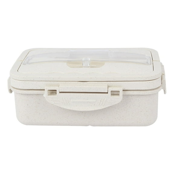 JeashCHAT Bento Lunch Box, Lunch Containers with 3 Compartments and Utensils, Reusable Snack Box Fruit Box for Picnic
