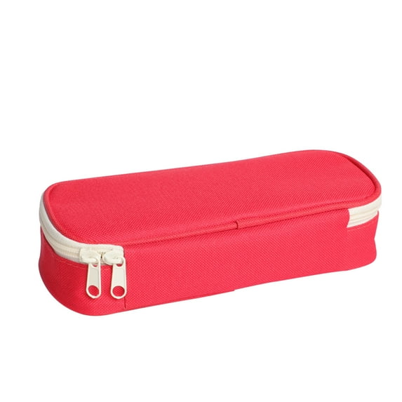 JeashCHAT Big Capacity Pencil Case Large Pencil Pouch Stationery Pen Bag Stationery Organizer for Office College, Red