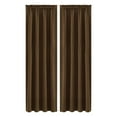 thumbnail image 1 of JeashCHAT Blackout Window Curtain, Solid Thermal Insulated Rod Pocket Window Curtain Panels for Living Room Bedroom, Light Blocking Drapes Window Treatments, 1 Panel, 72"x38", Brown, 1 of 4