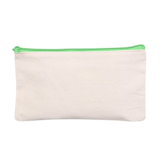 JeashCHAT Blank DIY Craft Bag Canvas Pencil Case Blank Makeup Bags Canvas Pencil Pouch Canvas Cosmetic Bag Multi-Purpose Travel Toiletry Bag Canvas Zipper Bags