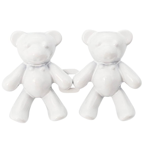 JeashCHAT Button Pins for Jeans Pants, Cute Bear No-Sew Jean Buttons Perfect Fit Tighten Waist, Instant Adjust Too Big Pants Waist, Detachable Decorative Waist Button
