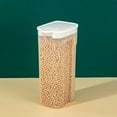 thumbnail image 1 of JeashCHAT Cereal Storage Container with Lids, Kitchen Pantry Clear Airtight Food Storage Containers for Cereal, Flour, Sugar, Snack, Dry Food (White), 1 of 7