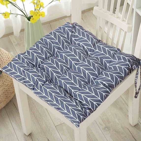JeashCHAT Chair Cushion Seat Cushion for Home Office Kitchen Dining Room Outdoor Garden Patio Furniture, Chair Pad with Ties, Square 16" x 16"