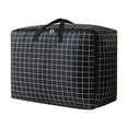 thumbnail image 1 of JeashCHAT Checkered Zippered Storage Bag for Clothes, 35L Closet Organizers and Storage Containers, Heavy Duty Moving Bag for Bedding Clothing Toys, 1 of 9