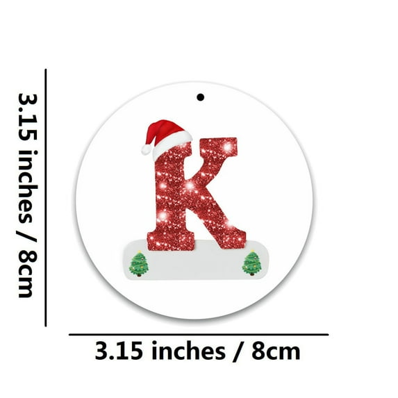 JeashCHAT Christmas Alphabet Decorations Personalized For Gift Christmas Tree Hanging Ornament DIY Creative Decorations