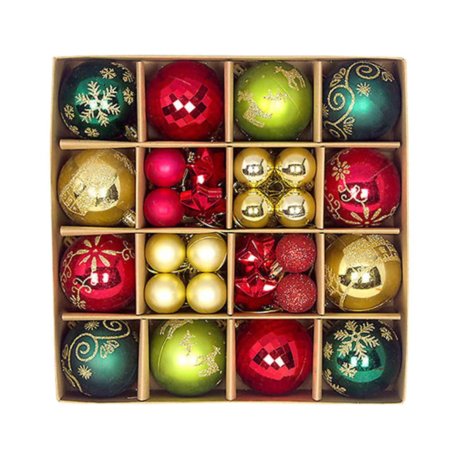 JeashCHAT Christmas Balls Ornaments, 44Pcs Christmas Tree Decoration