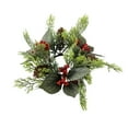 thumbnail image 1 of JeashCHAT Christmas Candle Rings Mini Wreath for Pillar Candles, Artificial Pine Needles Candle Wreath with Red Berries and Pinecones, Table Centerpiece Wedding Christmas Party Decorations, 1 of 6