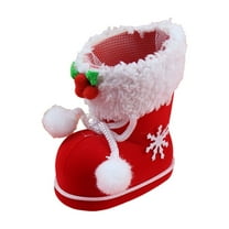 JeashCHAT Christmas Candy Boots, Santa Claus Red Small Boots Drawstring Candy Bag Gift Bag Hanging Ornaments, Christmas Party Gifts, Christmas Decorations