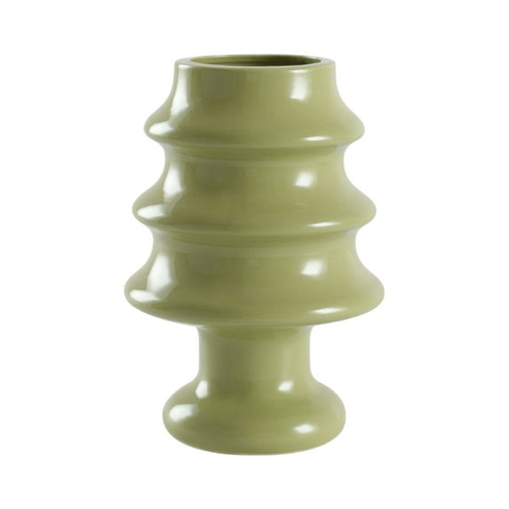 JeashCHAT Christmas Ceramic Flower Vase, Xmas Tree Shaped Vase, Small Vase for Flowers, Christmas Decorations Table Centerpiece Home Indoor Desk Decor