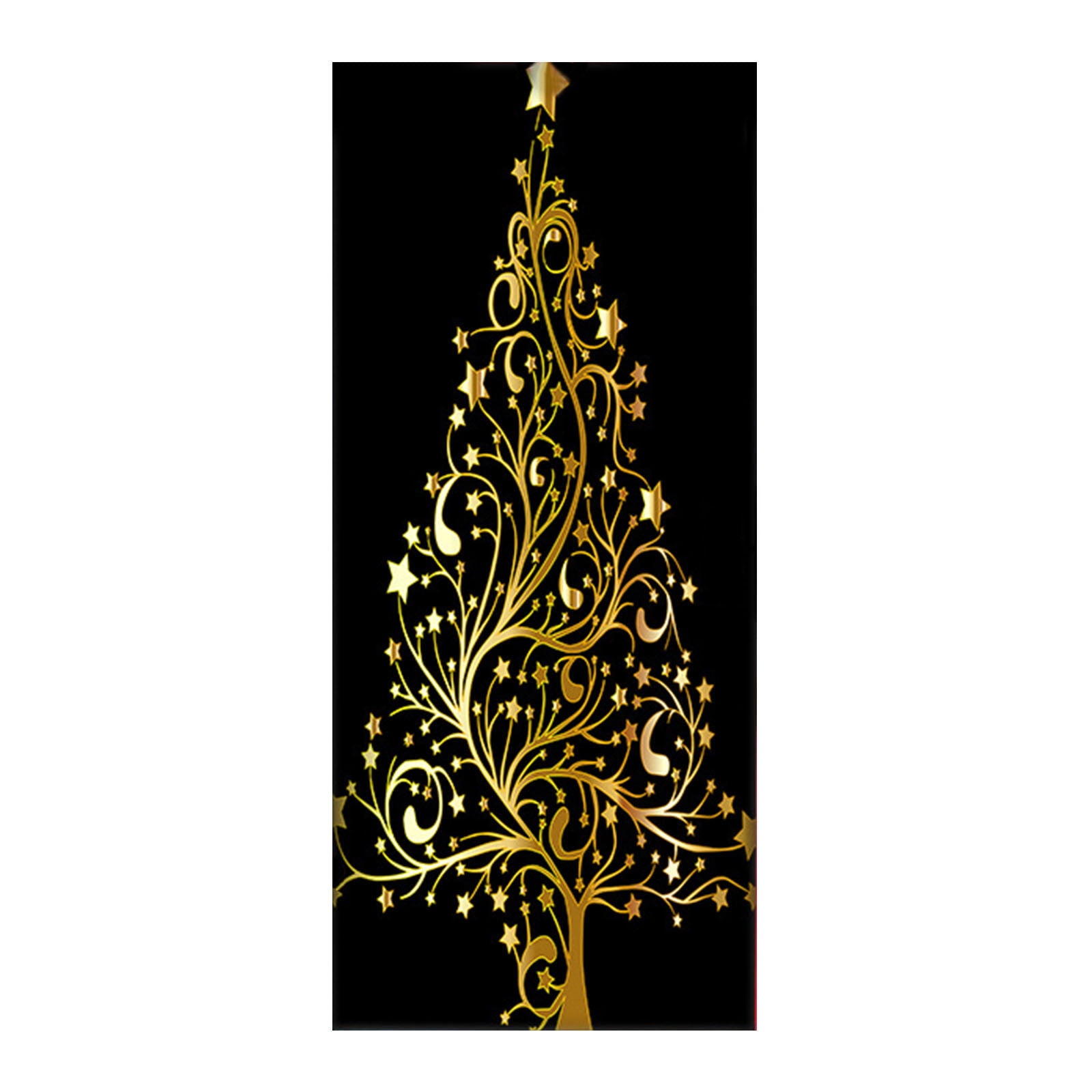 JeashCHAT Christmas Door Cover Christmas Tree Door Hanging Banner