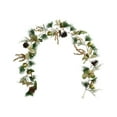 thumbnail image 1 of JeashCHAT Christmas Garland Hanging Vine Garland Artificial Pine Needles Garland with Berries and Pinecones, Christmas Decorations Home Mantel Fireplace Holiday Party Decor, 68.9inch, 1 of 6