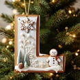 thumbnail image 1 of JeashCHAT Christmas Initial Ornaments, Personalized DIY 26 Letters Christmas Tree Decoration Pendant, Acrylic Initial Shape Xmas Tree Hanging Decor Christmas Gifts, 1 of 7