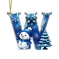 thumbnail image 1 of JeashCHAT Christmas Initial Snowman Ornaments, Personalized DIY 26 Letters Acrylic Pendant Christmas Tree Decoration, Christmas Gifts, 1 of 4