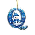 thumbnail image 1 of JeashCHAT Christmas Initial Snowman Ornaments, Personalized DIY 26 Letters Acrylic Pendant Christmas Tree Decoration, Christmas Gifts, 1 of 4