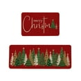 thumbnail image 1 of JeashCHAT Christmas Kitchen Rug and Mat Set of 2, Christmas Tree Pattern Kitchen Rugs for Floor, Non-Slip, Home Indoor Christmas Decorations, 16x24 Inch + 16x48 Inch, 1 of 6