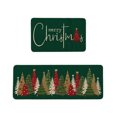 thumbnail image 1 of JeashCHAT Christmas Kitchen Rug and Mat Set of 2, Christmas Tree Pattern Kitchen Rugs for Floor, Non-Slip, Home Indoor Christmas Decorations, 16x24 Inch + 16x48 Inch, 1 of 6