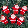 thumbnail image 1 of JeashCHAT Christmas Ornaments 6 Pcs Cute Mini Santa Claus Hanging Ornaments Christmas Decorations Christmas Tree Decor Plush Santa Claus Doll Christmas Gifts, Red, 1 of 9