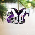thumbnail image 1 of JeashCHAT Christmas Ornaments, American Football Shoulder Pads and Helmet Hanging Ornament, Christmas Tree Decorations, Flat Acrylic Pendant Christmas Gifts for Football Lovers, 1 of 1