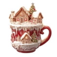 thumbnail image 1 of JeashCHAT Christmas Ornaments, Exquisite Coffee Cup Snow House Acrylic Hanging Pendant, Christmas Tree Decorations, Winter Christmas Scene Hanging Ornaments, Xmas Gifts, 1 of 3