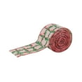 thumbnail image 1 of JeashCHAT Christmas Ribbon Roll, Wired Ribbon, Fabric Ribbon for Wedding Holiday Party Gift Wrapping, Christmas Tree Wreath Decorations, Bow Making 1.96 Inch x 5 Yard, 1 of 3