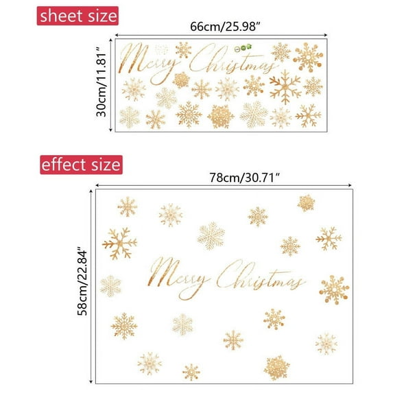JeashCHAT Christmas Snowflake Window Clings Stickers for Glass, Xmas Wall Decals Decorations Holiday Merry Christmas Decals for Party