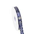 thumbnail image 1 of JeashCHAT Christmas Snowflake Wired Ribbon, 0.7 Inch x 25 Yards Christmas Ribbon Roll, Thin Satin Ribbon for Gift Wrapping, DIY Bows, Floral Bouquets, Christmas Wedding Holiday Party Decor, 1 of 6