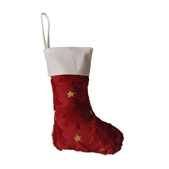 JeashCHAT Christmas Stockings 14.96 Inch Christmas Tree Xmas Stockings Gift Bag Candy Bag Socks Christmas Party Decorations, Red