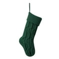 thumbnail image 1 of JeashCHAT Christmas Stockings, 18 Inches Large Size Knitted Wool Xmas Hanging Stockings, Candy Bag Gift Bag Stocking for Mantel Christmas Tree Family Holiday Decor, Green, 1 of 1