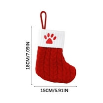 JeashCHAT Christmas Stockings with 26 Letter, Initial Embroidered Mini Cute Christmas Stockings Cotton Cord Knitted Family Christmas Stocking Christmas Tree Hanging Decorations