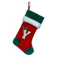 thumbnail image 1 of JeashCHAT Christmas Stockings with Initials, 18" Large 26 Letter Xmas Stocking, Gift Bag Candy Bag Stockings, Christmas Party Fireplace Family Hanging Stocking Decorations, 1 of 4