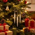 thumbnail image 1 of JeashCHAT Clear Acrylic Christmas Ornaments, Transparent Icicle Drop Hanging Ornaments with Glitter Sequins, Christmas Tree Decorations Xmas Gifts, 1 of 6