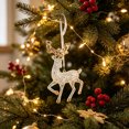 thumbnail image 1 of JeashCHAT Clear Plastic Christmas Tree Ornaments Transparent Reindeer Hanging Pendant with Glitter Sequins, Christmas Tree Decorations, Xmas Gifts, 1 of 6