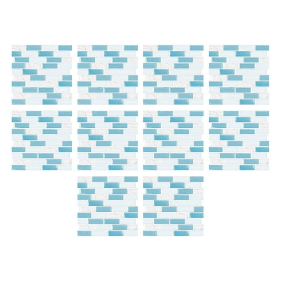 JeashCHAT 10-Sheet Peel and Stick Wall Tiles for Kitchen Backsplash, 5.9"x5.9" Stone Design Decorative Tiles Wall Stickers, Self Adhesive Waterproof Wall Decals for Kitchen Bathroom