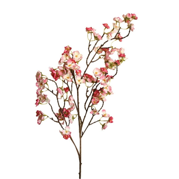 JeashCHAT Artificial Cherry Branches, Fake Silk Peach Flowers Stems, Flower Arrangements for Home Wedding Party Decor, 38 Inch