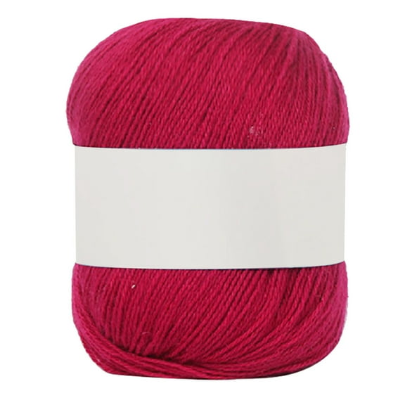 JeashCHAT Cotton Yarn Wool Yarn for Crochet, Knitting and Weaving, Solid Color Soft Yarn for Knitting Sweaters, Hats, Socks, Gloves, Crafts, Christmas Gift (Watermelon Red)