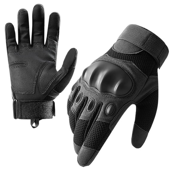 JeashCHAT Motorcycle Gloves for Men and Women, Cycling Gloves for Winter Outdoor Sports Road Riding Mountain Motorcycle, Windproof Rainproof Cold Proof Ski Warm Gloves (Black,L)