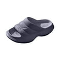 thumbnail image 1 of JeashCHAT Slip On Slide Sandals for Women Men Home Couple Antiskid Thick Sole Shoes Indoor Outside Soft Soled Slippers (Gray), 1 of 4