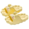 thumbnail image 1 of JeashCHAT Slip On Slide Sandals for Women Womens Cute Slippers Super Soft Breathable Anti-Slip Bedroom Home Slippers (Yellow), 1 of 6