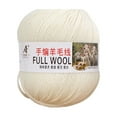thumbnail image 1 of JeashCHAT Soft Wool Yarn for Crocheting and Knitting, and Weaving, Warm Cotton Yarn 50g White, 1 of 2