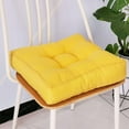 thumbnail image 1 of JeashCHAT Square Chair Cuhsion Thicken Tufted Seat Cushion Pad Floor Pillows for Dining Chair Sofa Patio Office Chair 16x16 inches Yellow, 1 of 6